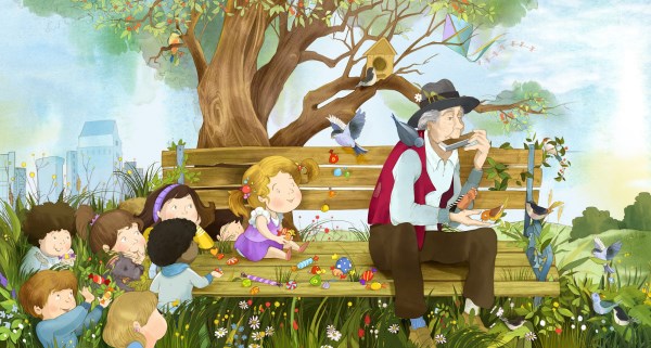 הסופר עמית נגלר בהשקת ספרו לילדים "סבא אושר"